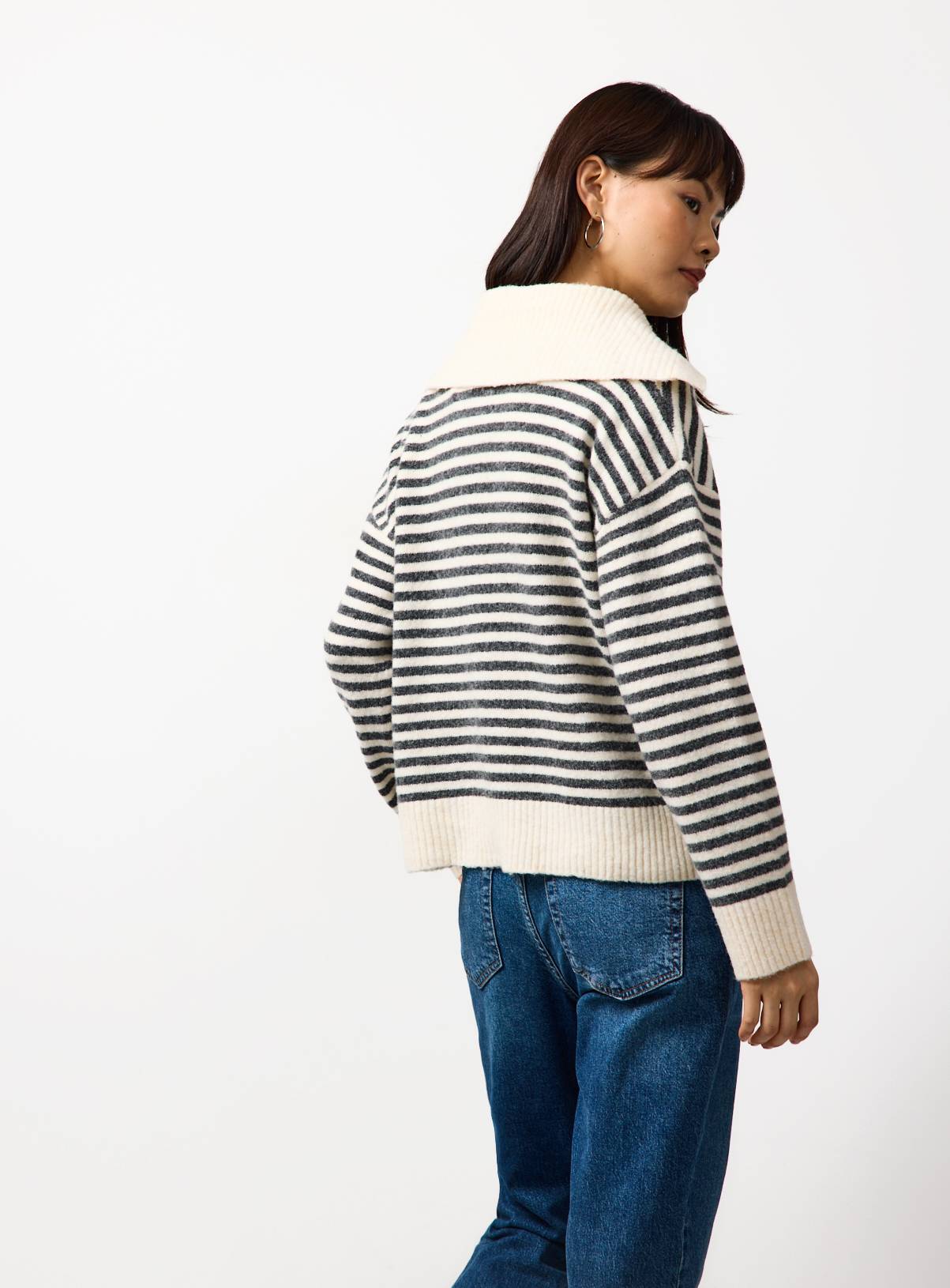 Mono Striped Sailor Collar Jumper 6 - Image 4